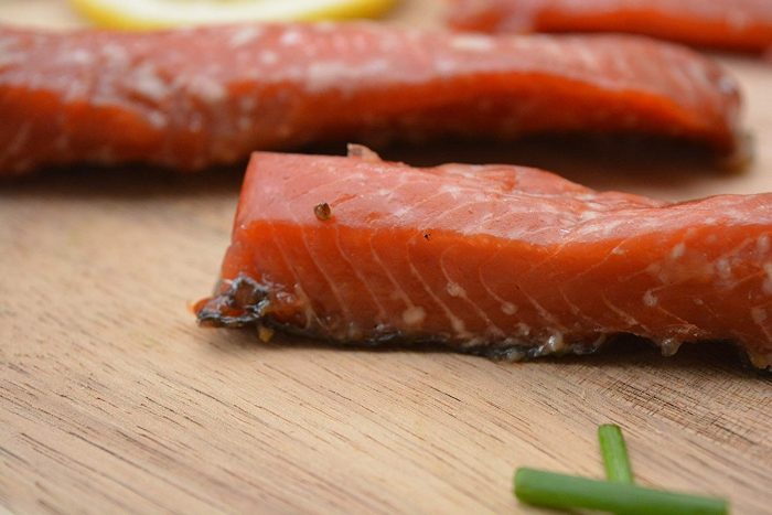 sockeye salmon strips