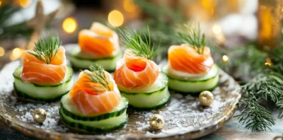 Salmon Lox and Cucumber
