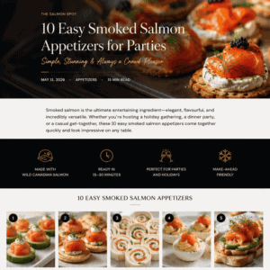 Delicious smoked salmon appetizers perfect for parties and gatherings. Elegant, flavorful, and easy.